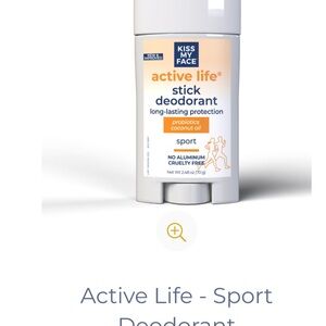 BOGO Kiss My Face Active Life Sport Stick Deodorant 2 for the price of One